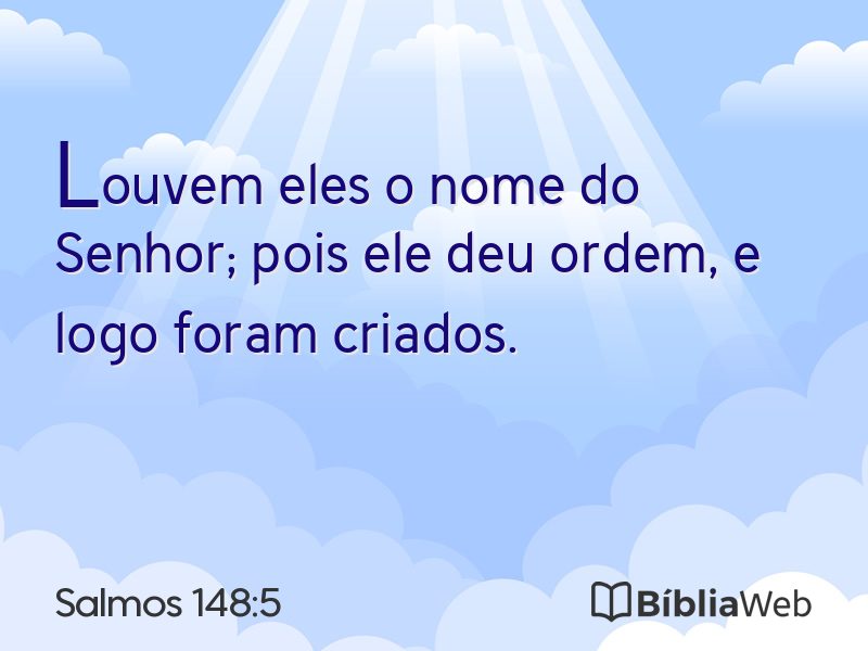 Salmos 148:5 em imagem para compartilhar