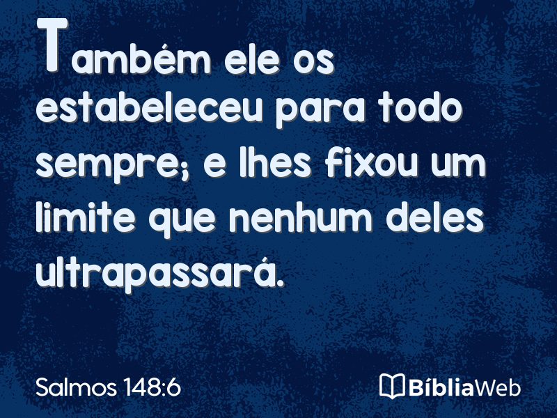 Salmos 148:6 em imagem para compartilhar
