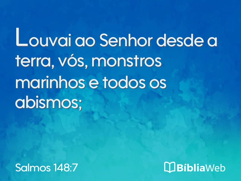 Salmos 148:7 em imagem para compartilhar