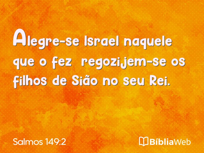 Salmos 149:2 em imagem para compartilhar