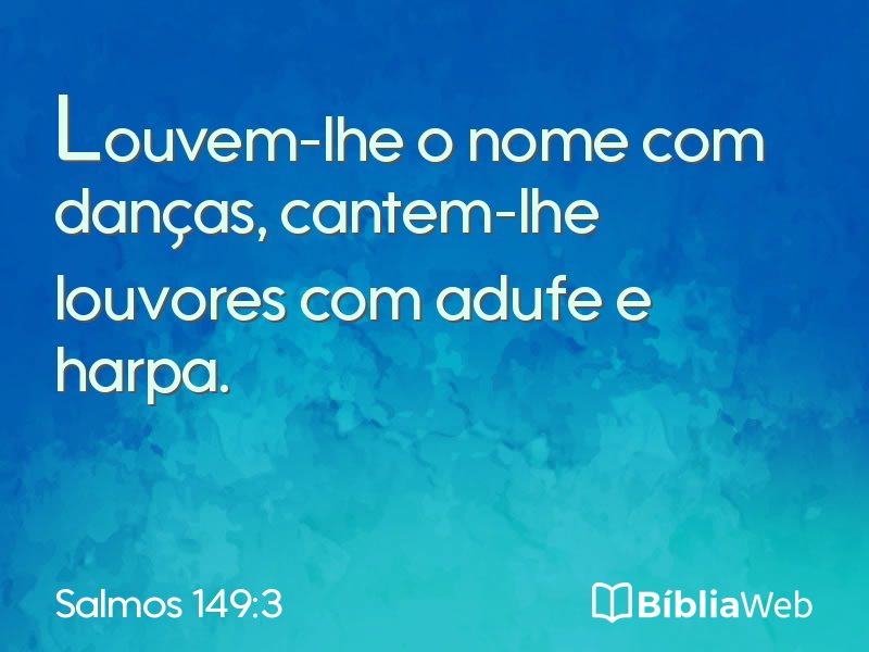 Salmos 149:3 em imagem para compartilhar