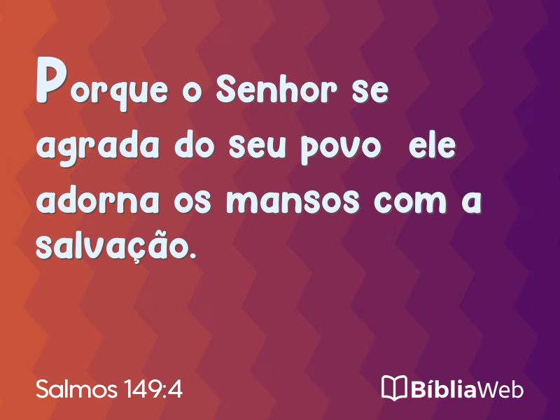 Salmos 149:4 em imagem para compartilhar