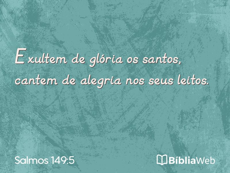 Salmos 149:5 em imagem para compartilhar