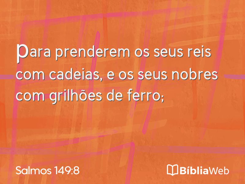 Salmos 149:8 em imagem para compartilhar
