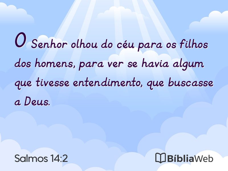 Salmos 14:2 em imagem para compartilhar