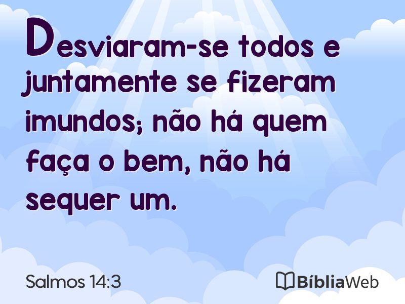 Salmos 14:3 em imagem para compartilhar