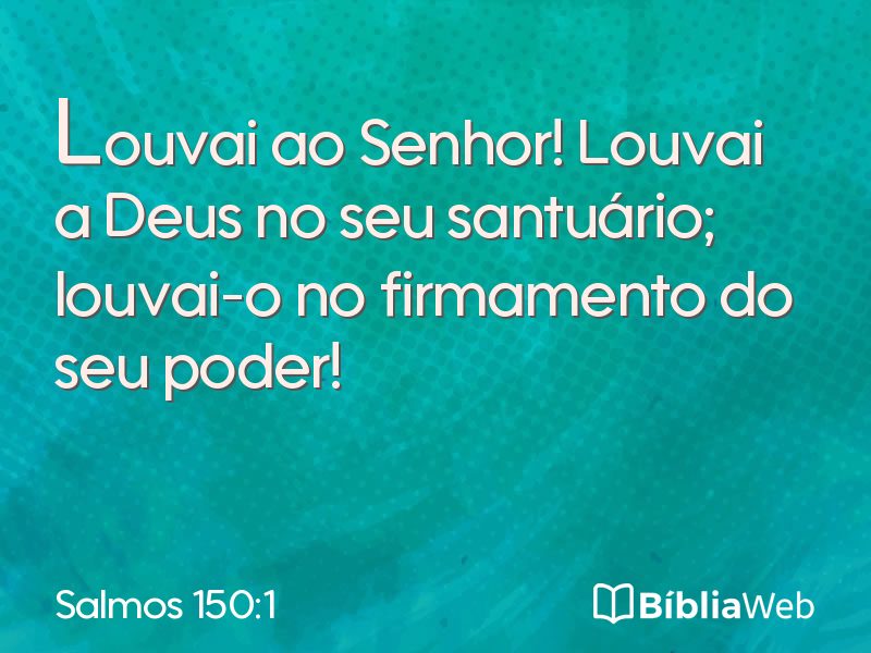 Salmos 150:1 em imagem para compartilhar