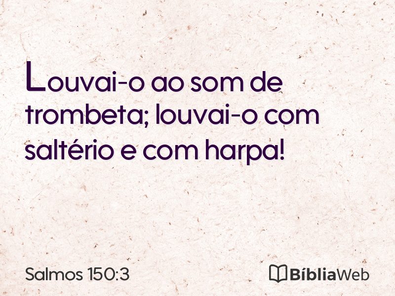 Salmos 150:3 em imagem para compartilhar