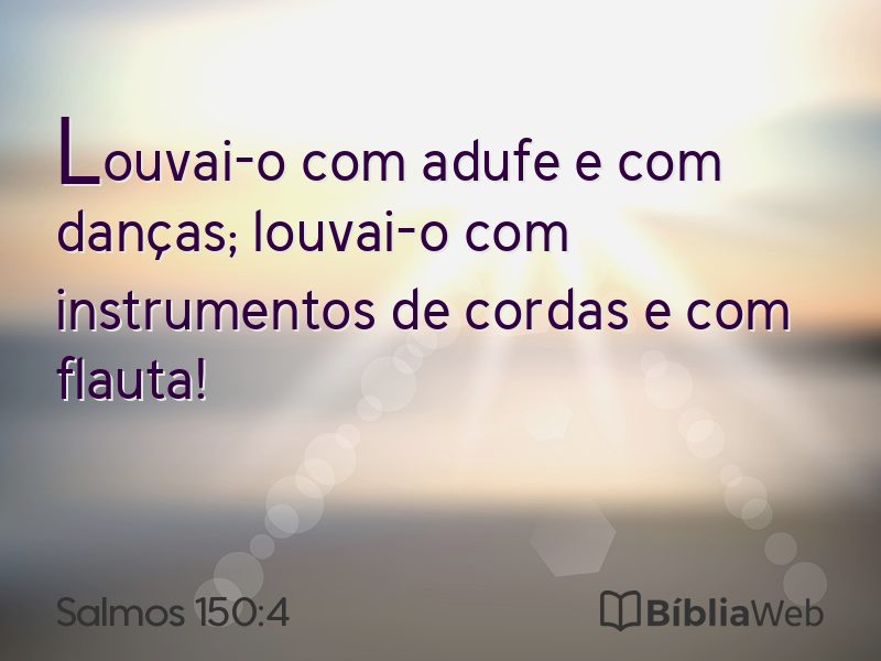 Salmos 150:4 em imagem para compartilhar
