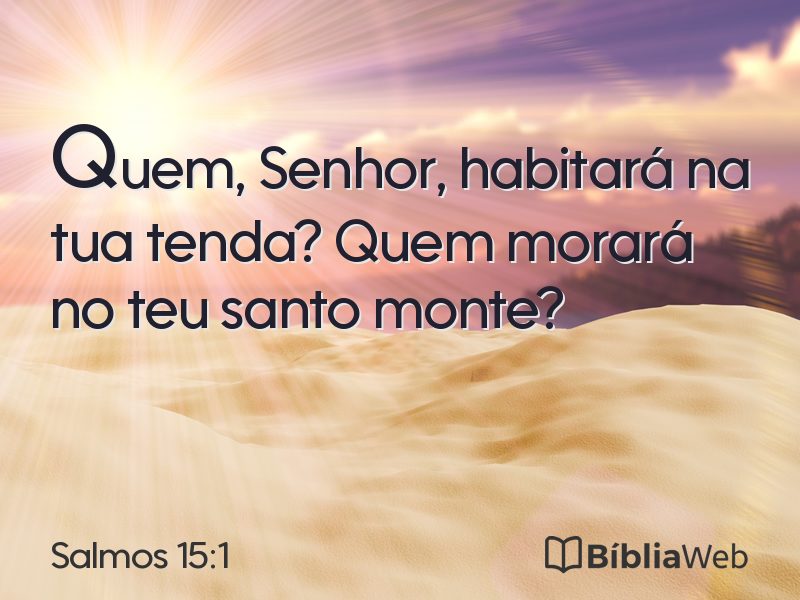 Salmos 15:1 em imagem para compartilhar