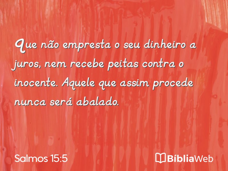 Salmos 15:5 em imagem para compartilhar