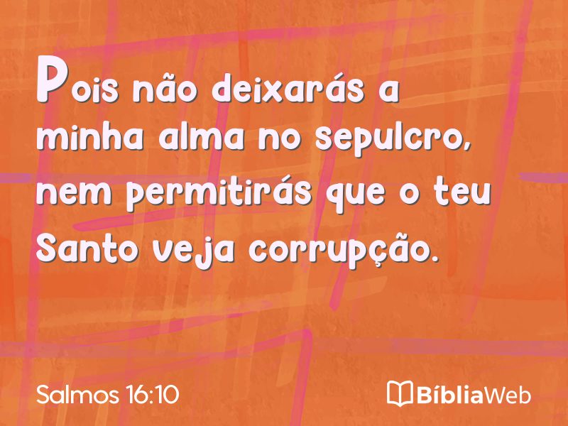 Salmos 16:10 em imagem para compartilhar