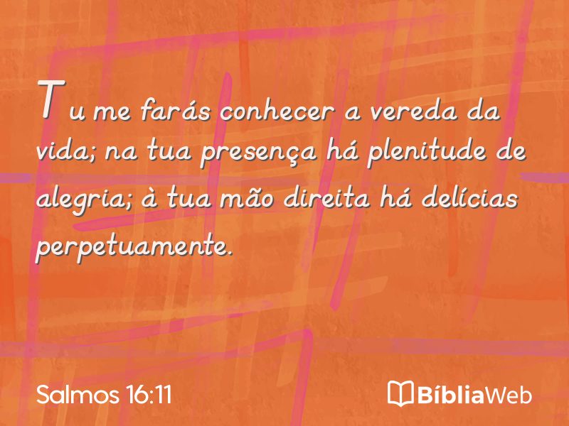 Salmos 16:11 em imagem para compartilhar