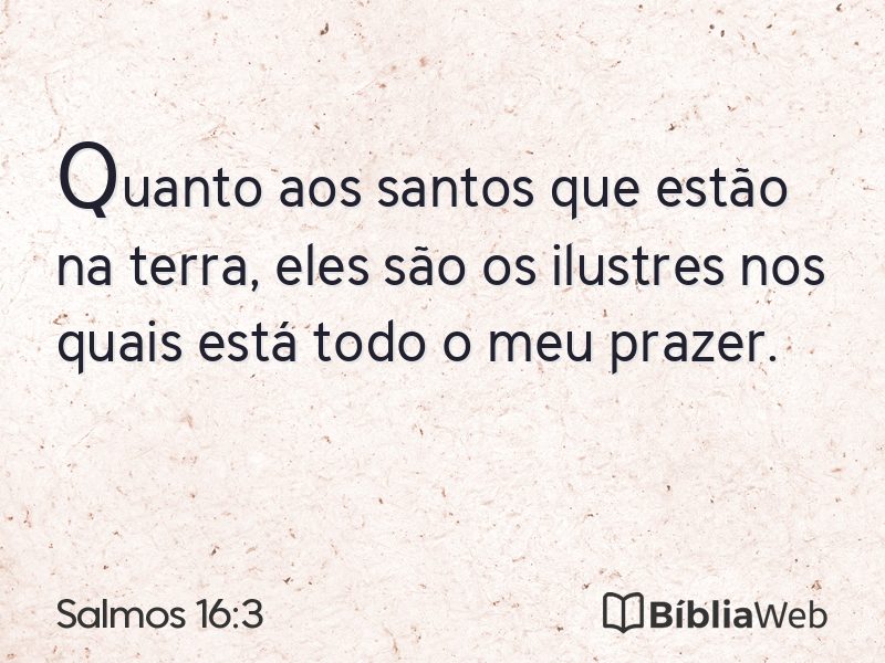 Salmos 16:3 em imagem para compartilhar