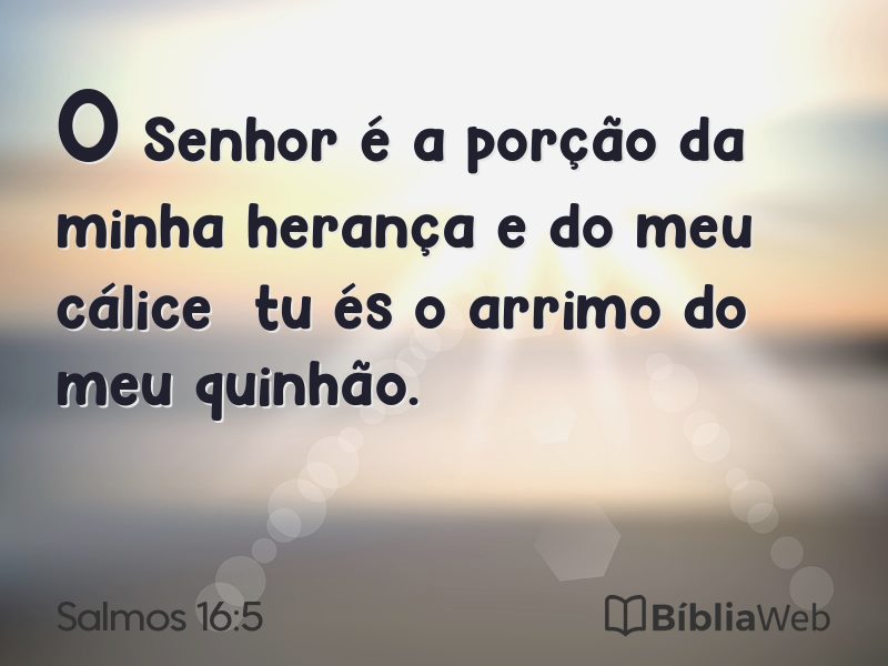 Salmos 16:5 em imagem para compartilhar