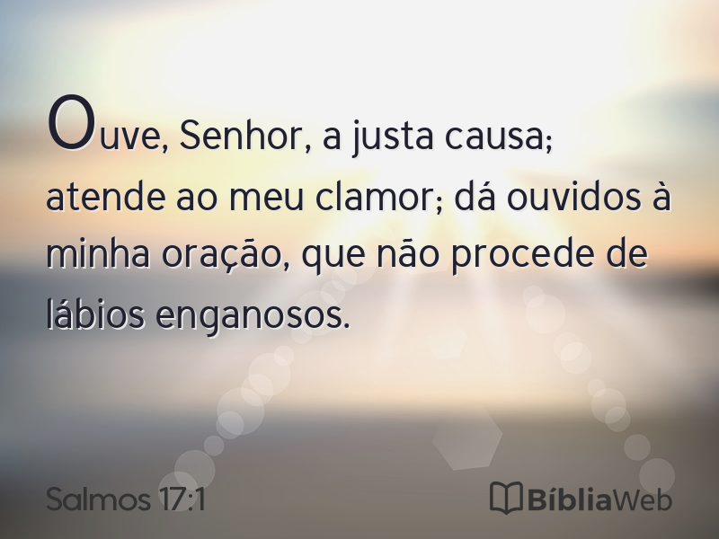 Salmos 17:1 em imagem para compartilhar