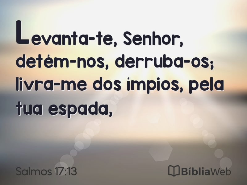 Salmos 17:13 em imagem para compartilhar