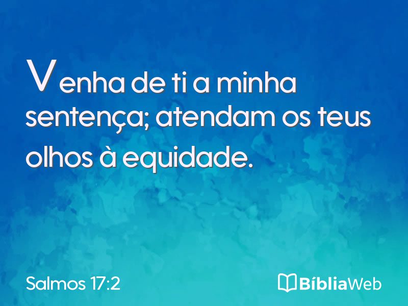 Salmos 17:2 em imagem para compartilhar