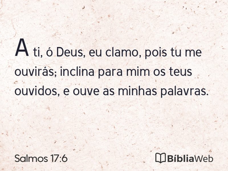 Salmos 17:6 em imagem para compartilhar