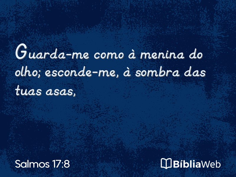 Salmos 17:8 em imagem para compartilhar