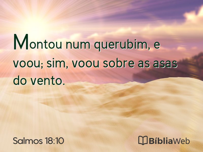 Salmos 18:10 em imagem para compartilhar