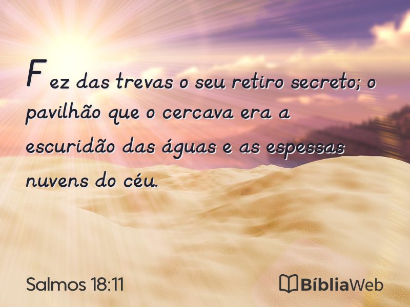 Salmos 18:11 em imagem para compartilhar