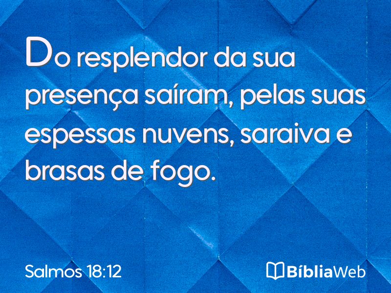 Salmos 18:12 em imagem para compartilhar