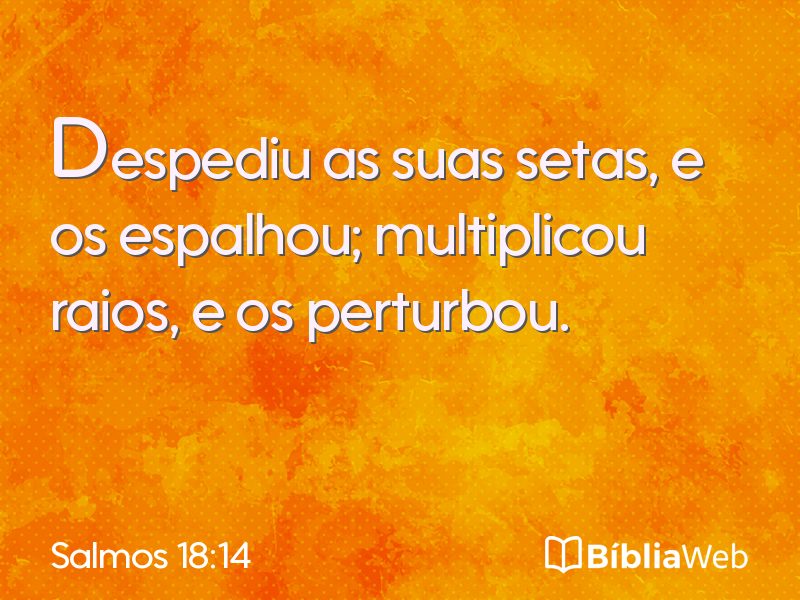 Salmos 18:14 em imagem para compartilhar