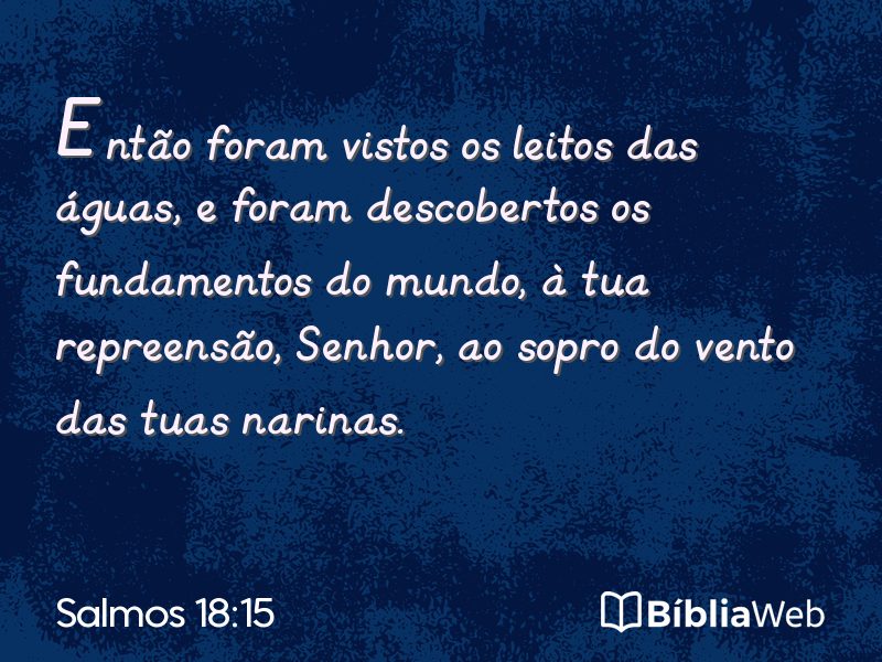 Salmos 18:15 em imagem para compartilhar