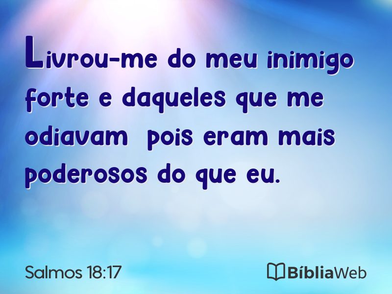 Salmos 18:17 em imagem para compartilhar