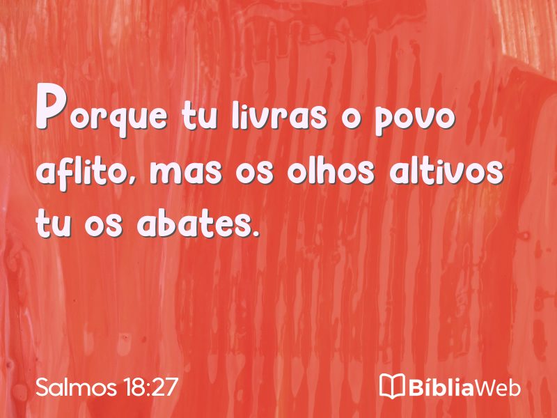 Salmos 18:27 em imagem para compartilhar
