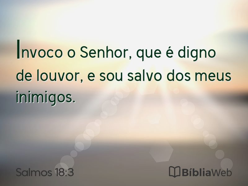 Salmos 18:3 em imagem para compartilhar