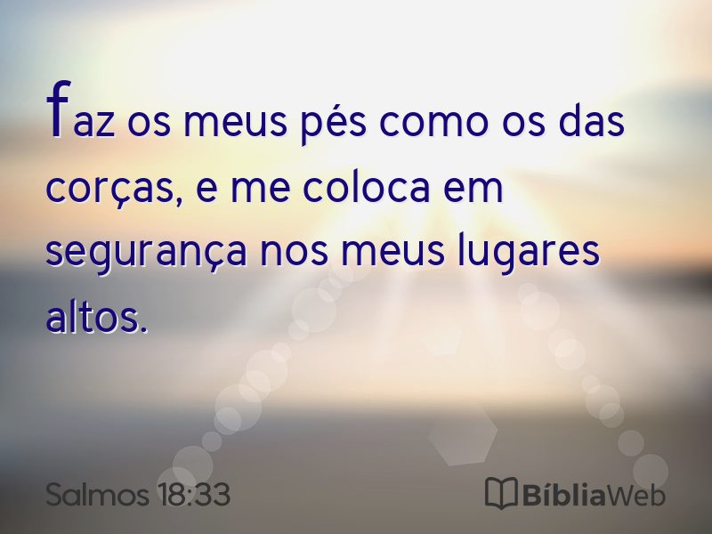 Salmos 18:33 em imagem para compartilhar