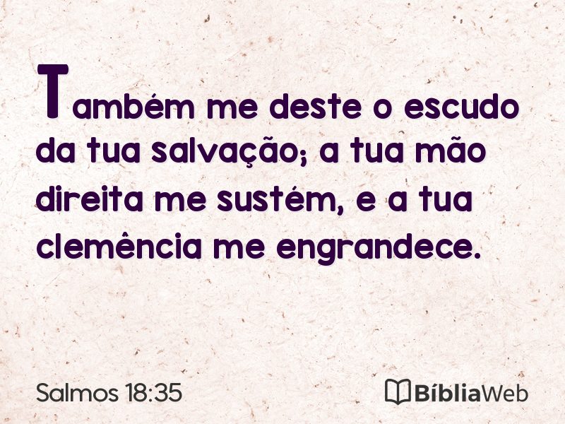 Salmos 18:35 em imagem para compartilhar