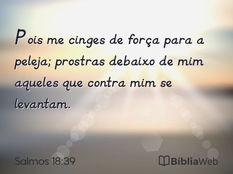 Salmos 18:39 em imagem para compartilhar