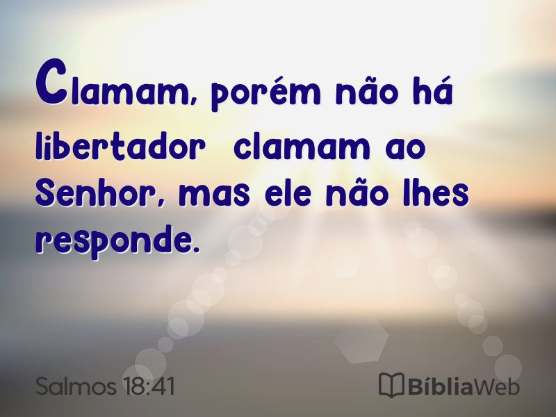 Salmos 18:41 em imagem para compartilhar