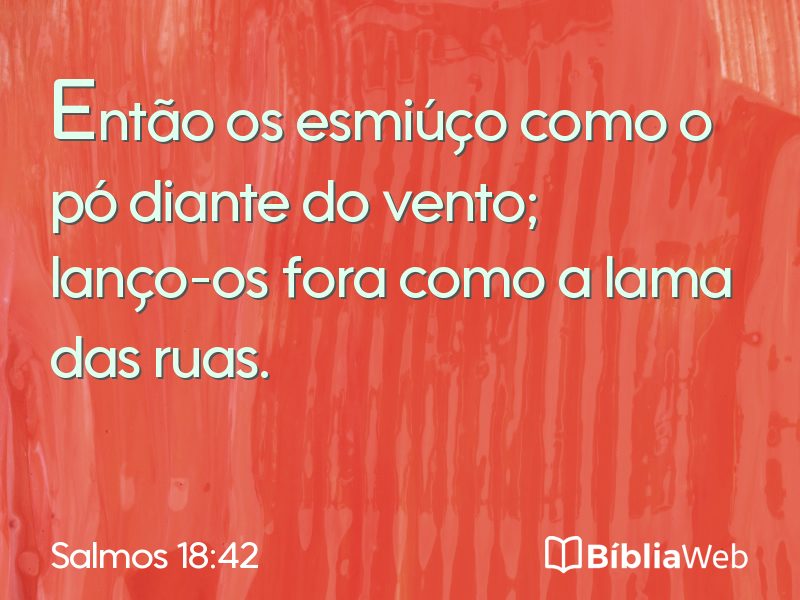 Salmos 18:42 em imagem para compartilhar