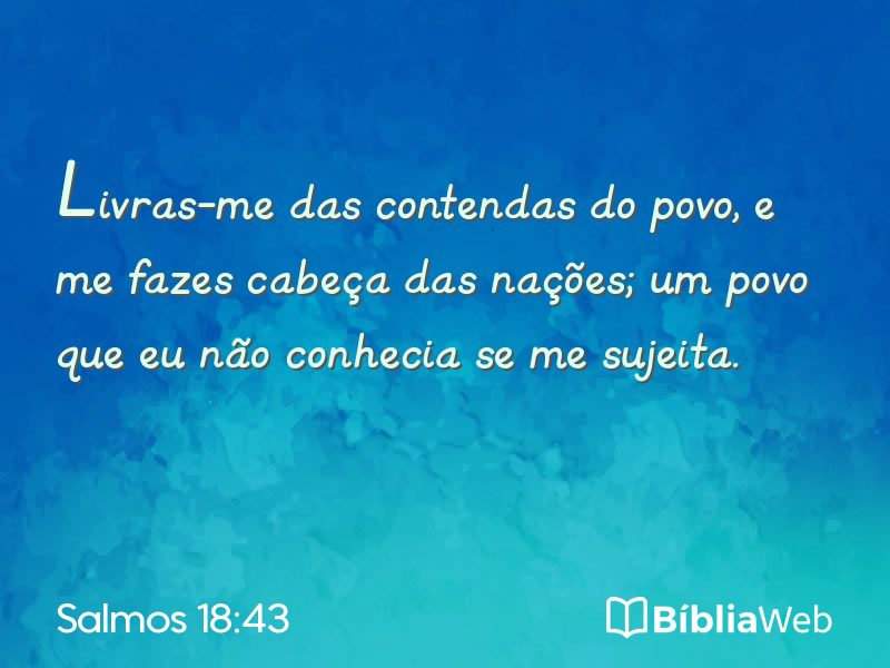 Salmos 18:43 em imagem para compartilhar