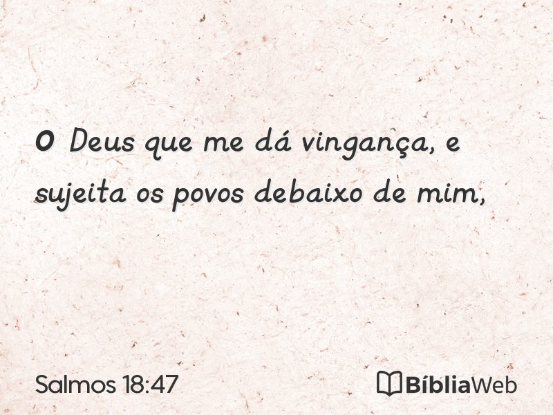 Salmos 18:47 em imagem para compartilhar