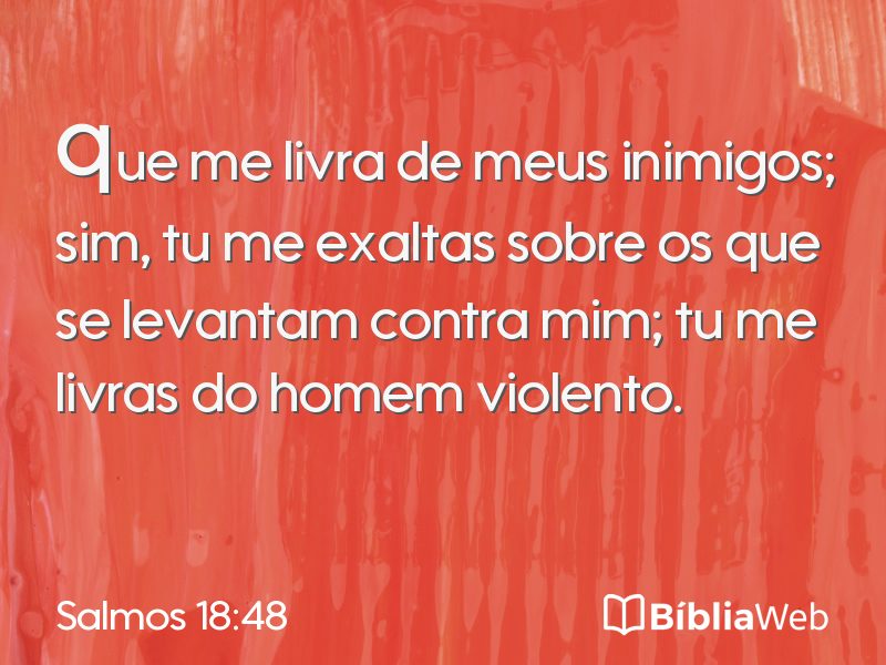 Salmos 18:48 em imagem para compartilhar