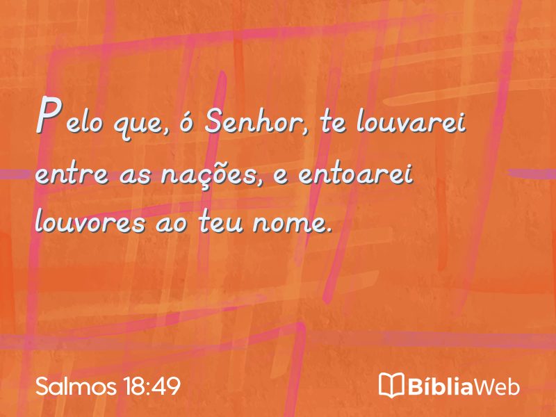 Salmos 18:49 em imagem para compartilhar