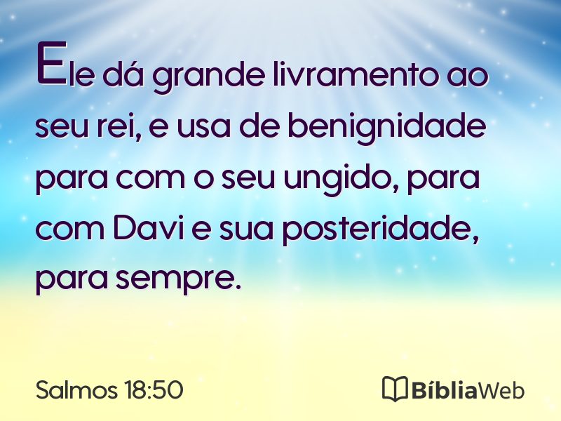 Salmos 18:50 em imagem para compartilhar