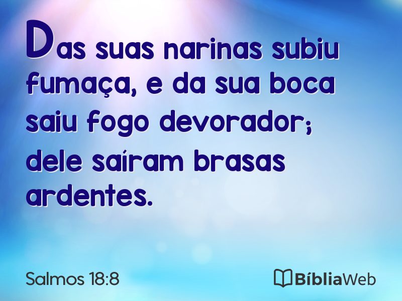 Salmos 18:8 em imagem para compartilhar