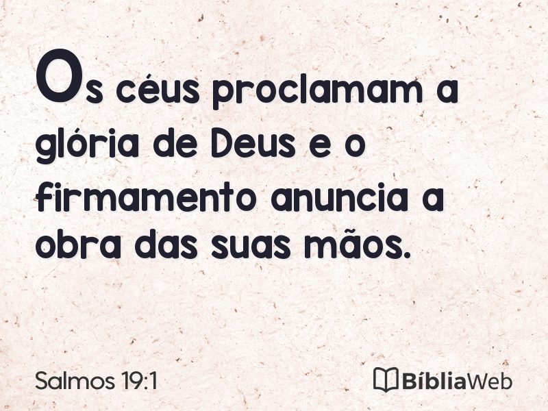 Salmos 19:1 em imagem para compartilhar