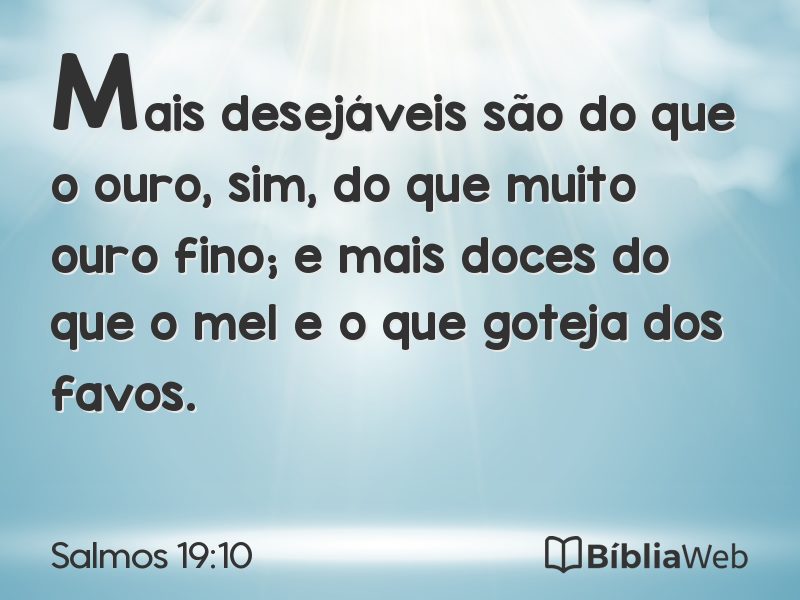 Salmos 19:10 em imagem para compartilhar