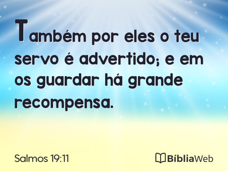 Salmos 19:11 em imagem para compartilhar