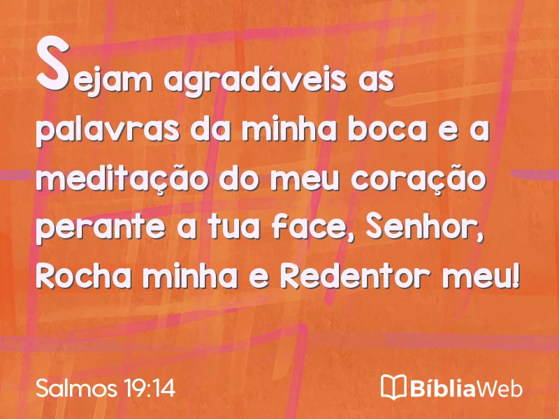 Salmos 19:14 em imagem para compartilhar