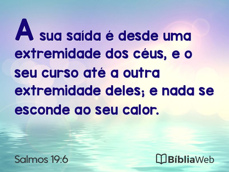 Salmos 19:6 em imagem para compartilhar