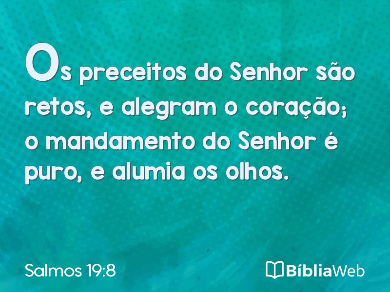 Salmos 19:8 em imagem para compartilhar