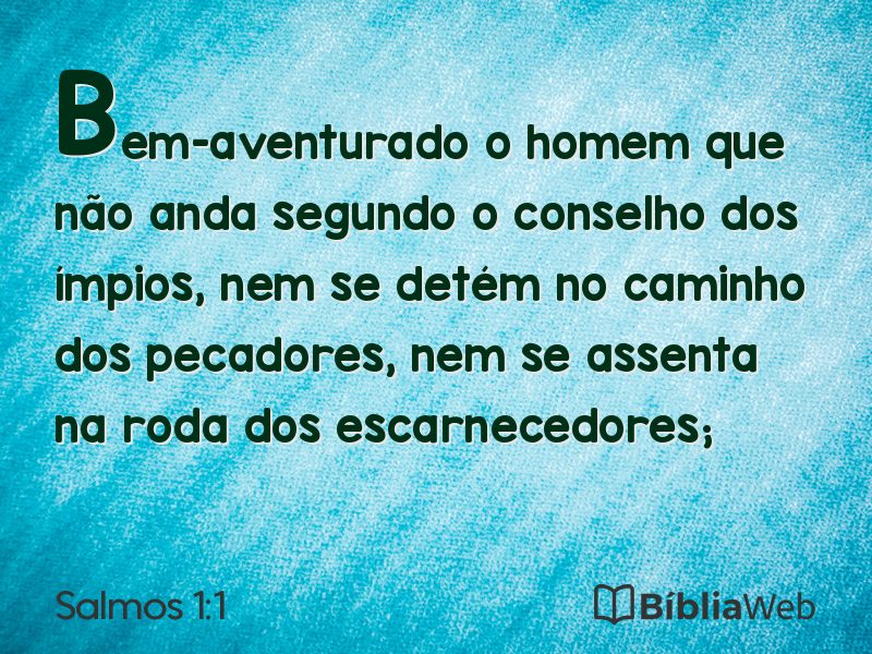Salmos 1:1 em imagem para compartilhar